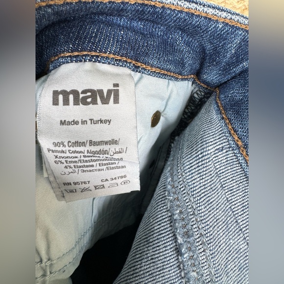 Mavi Scarlett Super High Rise Skinny Jeans Distressed Size 26 - Picture 9 of 15